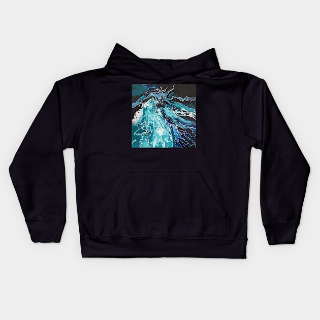 Blue Sectrets Kids Hoodie by JessKingArtist